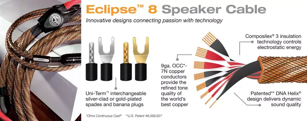 Zvočniški kabli Wireworld Eclipse 8 - Zvočniški kabli Wireworld Eclipse 8 (stereo par) 7 Zvočniški kabli Wireworld Eclipse 8 - Zvočniški kabli Wireworld Eclipse 8 (stereo par)