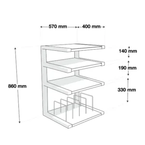 HiFi stojalo Norston ESSE HIFI VINYL